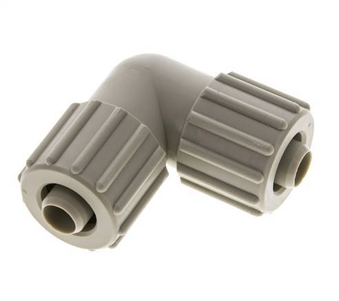 Racor de compresión codo PP 15x9mm 10 bar PVC y PA