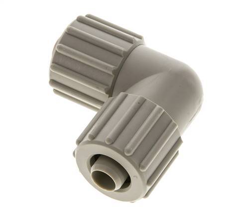 Racor de compresión codo PP 15x9mm 10 bar PVC y PA