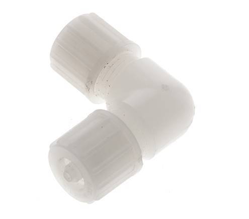 Racor de compresión codo 10x4mm PVDF 10 bar PVC y PA