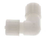 Racor de compresión codo 10x4mm PVDF 10 bar PVC y PA