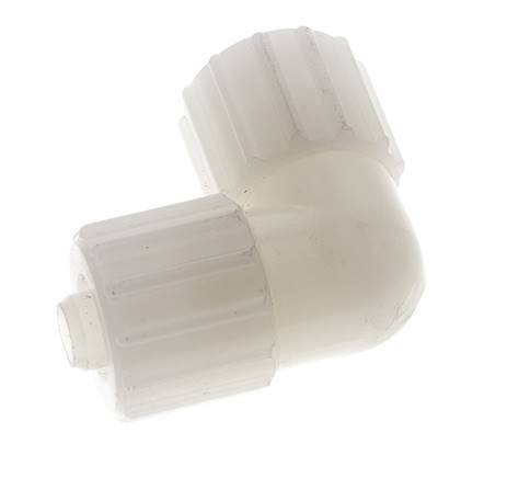 Racor de compresión codo 15x9mm PVDF 10 bar PVC y PA