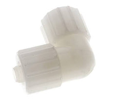 Racor de compresión codo 15x9mm PVDF 10 bar PVC y PA