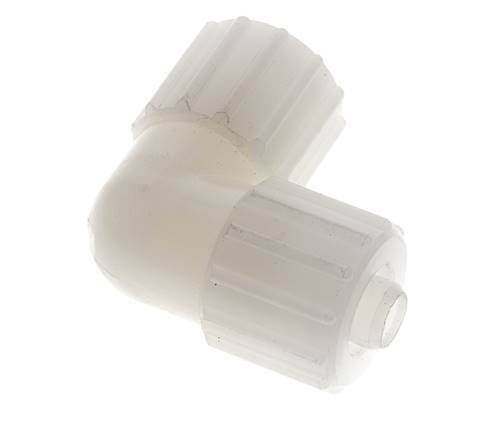 Racor de compresión codo 15x9mm PVDF 10 bar PVC y PA