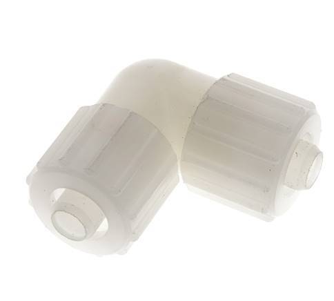 Racor de compresión codo 15x9mm PVDF 10 bar PVC y PA