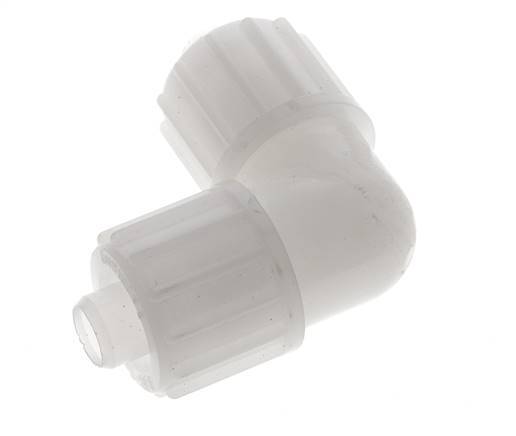 Accesorio de compresión codo 16x10mm PVDF 10 bar PVC y PA