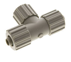 Racor de compresión en T de PP 15x9mm 10 bar PVC y PA