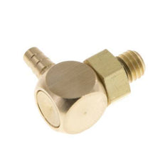 Codo de latón de 3 mm y M5 con rosca macho NBR giratorio [2 piezas]