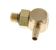 Codo de latón de 3 mm y M5 con rosca macho NBR giratorio [2 piezas]