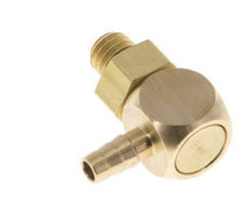 Codo de latón de 3 mm y M5 con rosca macho NBR giratorio [2 piezas]