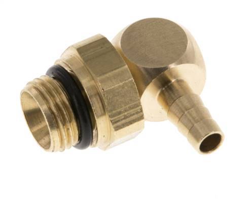 Codo de latón de 4 mm y G1/8'' con rosca macho NBR giratorio