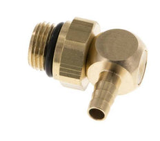 Codo de latón de 4 mm y G1/8'' con rosca macho NBR giratorio