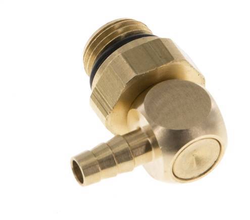 Codo de latón de 4 mm y G1/8'' con rosca macho NBR giratorio