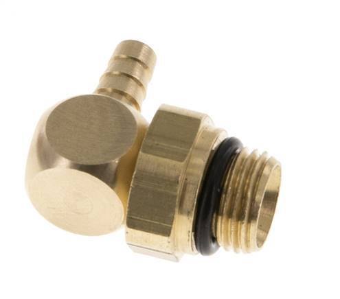Codo de latón de 4 mm y G1/8'' con rosca macho NBR giratorio
