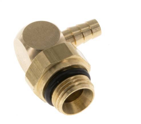 Codo de latón de 4 mm y G1/8'' con rosca macho NBR giratorio