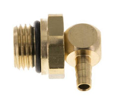 Codo de latón de 4 mm y G1/4'' con rosca macho NBR giratorio