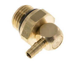 Codo de latón de 4 mm y G1/4'' con rosca macho NBR giratorio