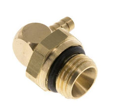 Codo de latón de 4 mm y G1/4'' con rosca macho NBR giratorio