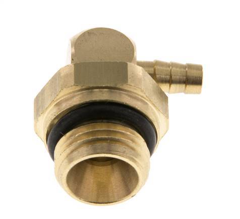 Codo de latón de 4 mm y G1/4'' con rosca macho NBR giratorio