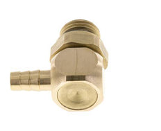 Codo de latón de 6 mm y G1/4'' con rosca macho NBR giratorio