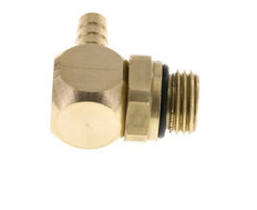 Codo de latón de 6 mm y G1/4'' con rosca macho NBR giratorio