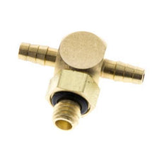 Boquilla en T de latón de 3 mm y M5 con rosca macho NBR