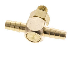 Boquilla en T de latón de 4 mm y M5 con rosca macho NBR