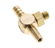 Boquilla en T de latón de 4 mm y M5 con rosca macho NBR