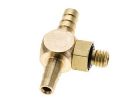 Boquilla en T de latón de 4 mm y M5 con rosca macho NBR