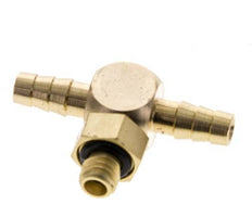 Boquilla en T de latón de 4 mm y M5 con rosca macho NBR