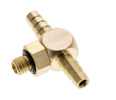 Boquilla en T de latón de 4 mm y M5 con rosca macho NBR