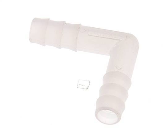 Conector de manguera codo de PVDF de 9 mm (3/8'') [2 piezas]