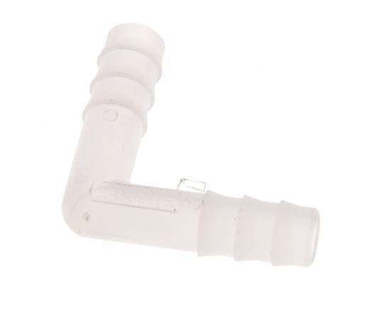 Conector de manguera codo de PVDF de 9 mm (3/8'') [2 piezas]