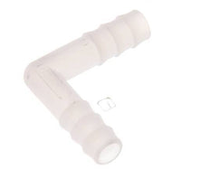 Conector de manguera codo de PVDF de 9 mm (3/8'') [2 piezas]