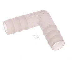 Conector de manguera codo de PVDF de 13 mm (1/2'') [2 piezas]