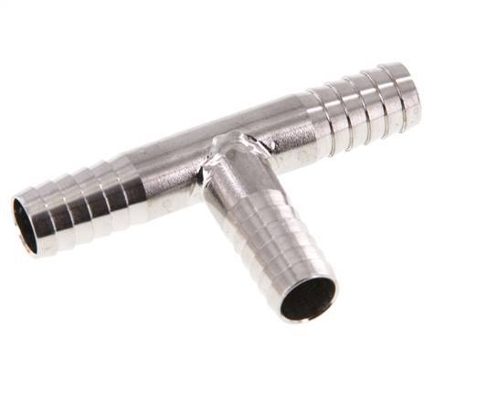 Conector de manguera en T de acero inoxidable 1.4301 de 9 mm (3/8'')