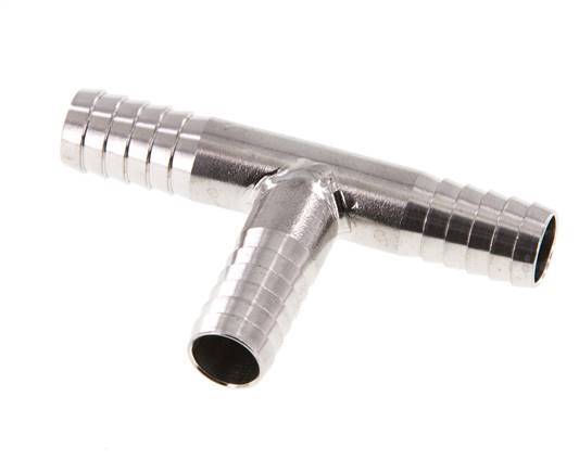Conector de manguera en T de acero inoxidable 1.4301 de 9 mm (3/8'')