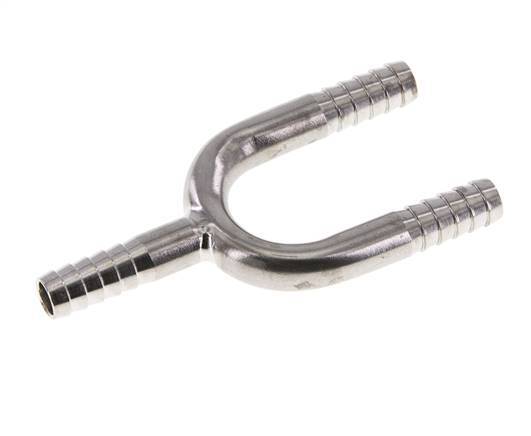 Conector de manguera en Y de acero inoxidable 1.4301 de 6 mm (1/4'')