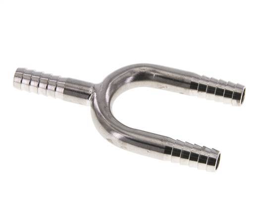 Conector de manguera en Y de acero inoxidable 1.4301 de 6 mm (1/4'')