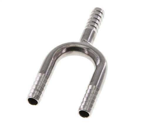Conector de manguera en Y de acero inoxidable 1.4301 de 6 mm (1/4'')