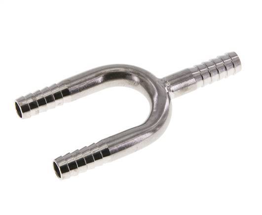 Conector de manguera en Y de acero inoxidable 1.4301 de 6 mm (1/4'')