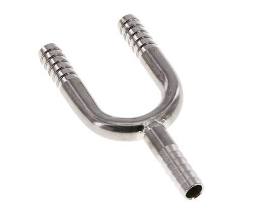 Conector de manguera en Y de acero inoxidable 1.4301 de 6 mm (1/4'')