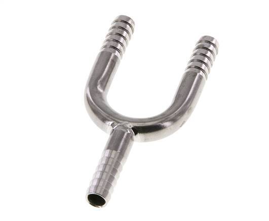 Conector de manguera en Y de acero inoxidable 1.4301 de 6 mm (1/4'')