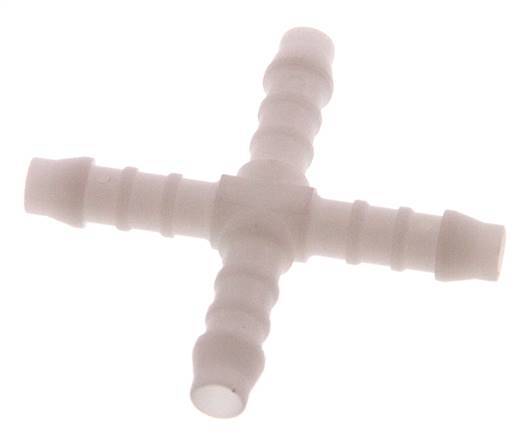 Conector de manguera en cruz de 6 mm (1/4'') de POM [5 piezas]