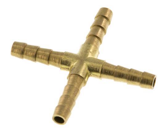 Conector de manguera en cruz de 5 mm [2 piezas] de latón