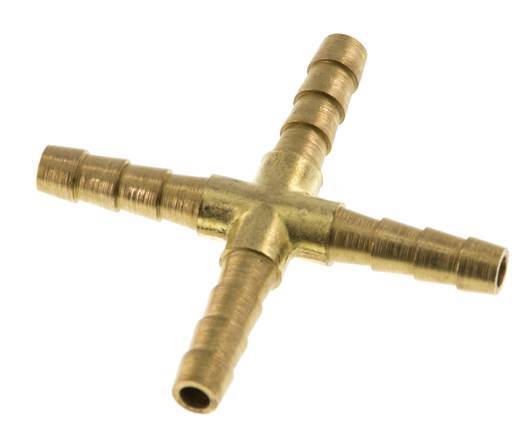Conector de manguera en cruz de 5 mm [2 piezas] de latón