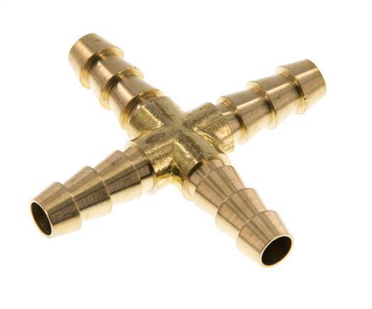 Conector de manguera en cruz de latón de 8 mm (5/16'') [2 piezas]