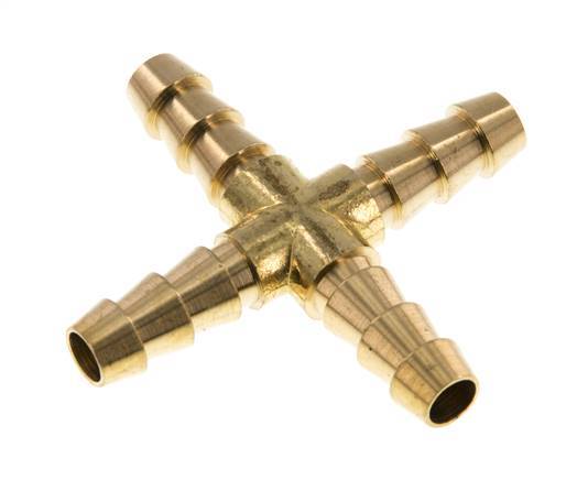 Conector de manguera en cruz de latón de 8 mm (5/16'') [2 piezas]