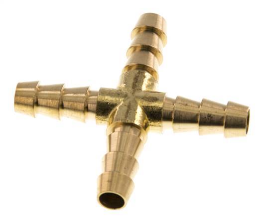 Conector de manguera en cruz de latón de 8 mm (5/16'') [2 piezas]