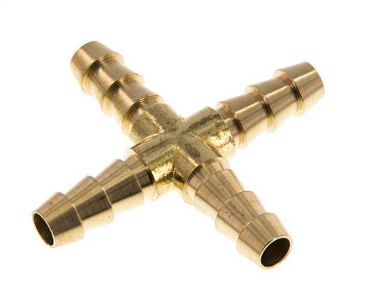 Conector de manguera en cruz de latón de 8 mm (5/16'') [2 piezas]