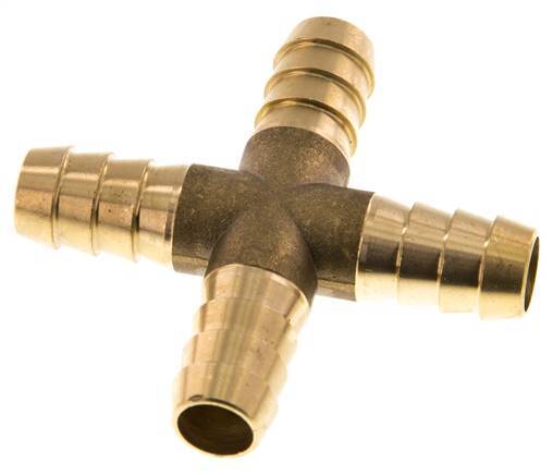 Conector de manguera en cruz de latón de 13 mm (1/2'')